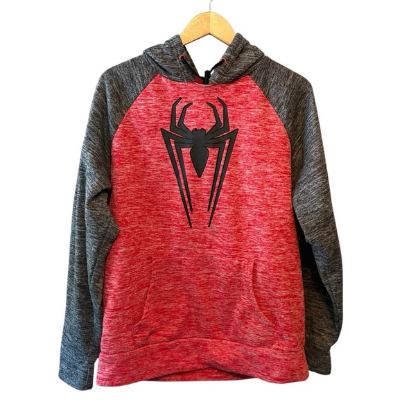 Marvel Spider-Man Pullover Gray & Red Hoodie, Mens size Large - Picture 16 of 16